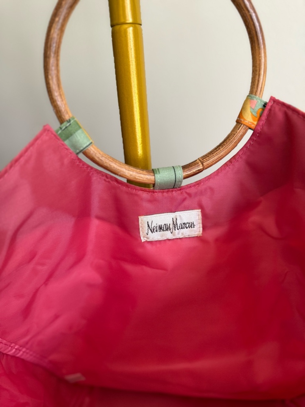 Neiman Marcus Coated Canvas Shoulder Bag Brown Monogram Classic - Picture 5 of 5